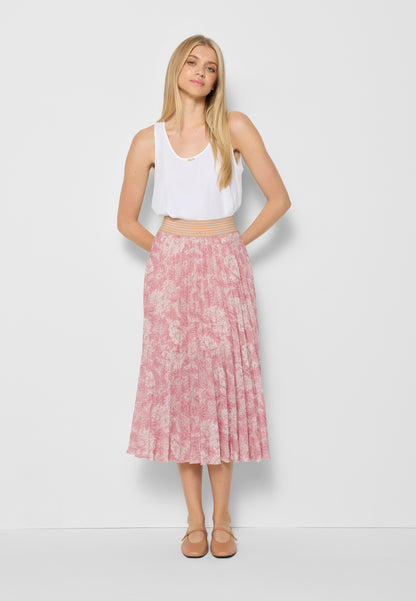 Pleated floral midi skirt AMINA