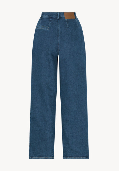 Wide-leg jeans with washed out effect BANOS