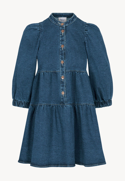 Mini denim dress with pockets DANIELLE blue