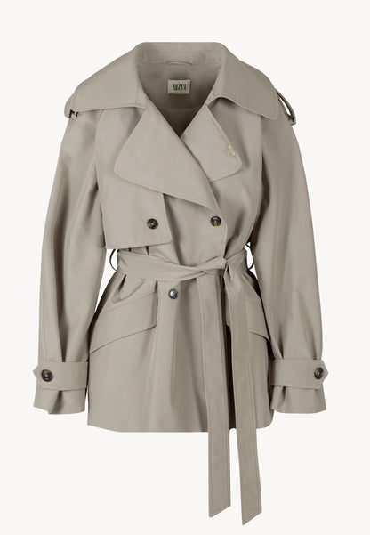 Short double-breasted trench coat RACHY beige