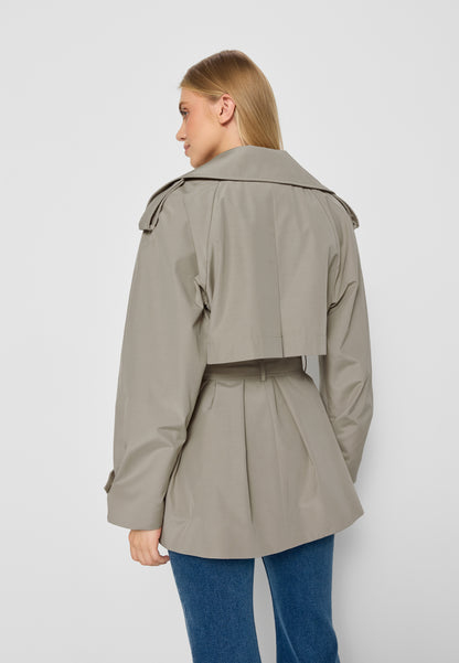 Short double-breasted trench coat RACHY beige