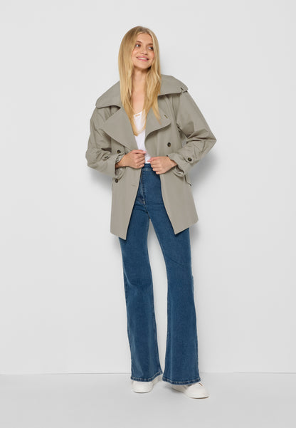 Short double-breasted trench coat RACHY beige