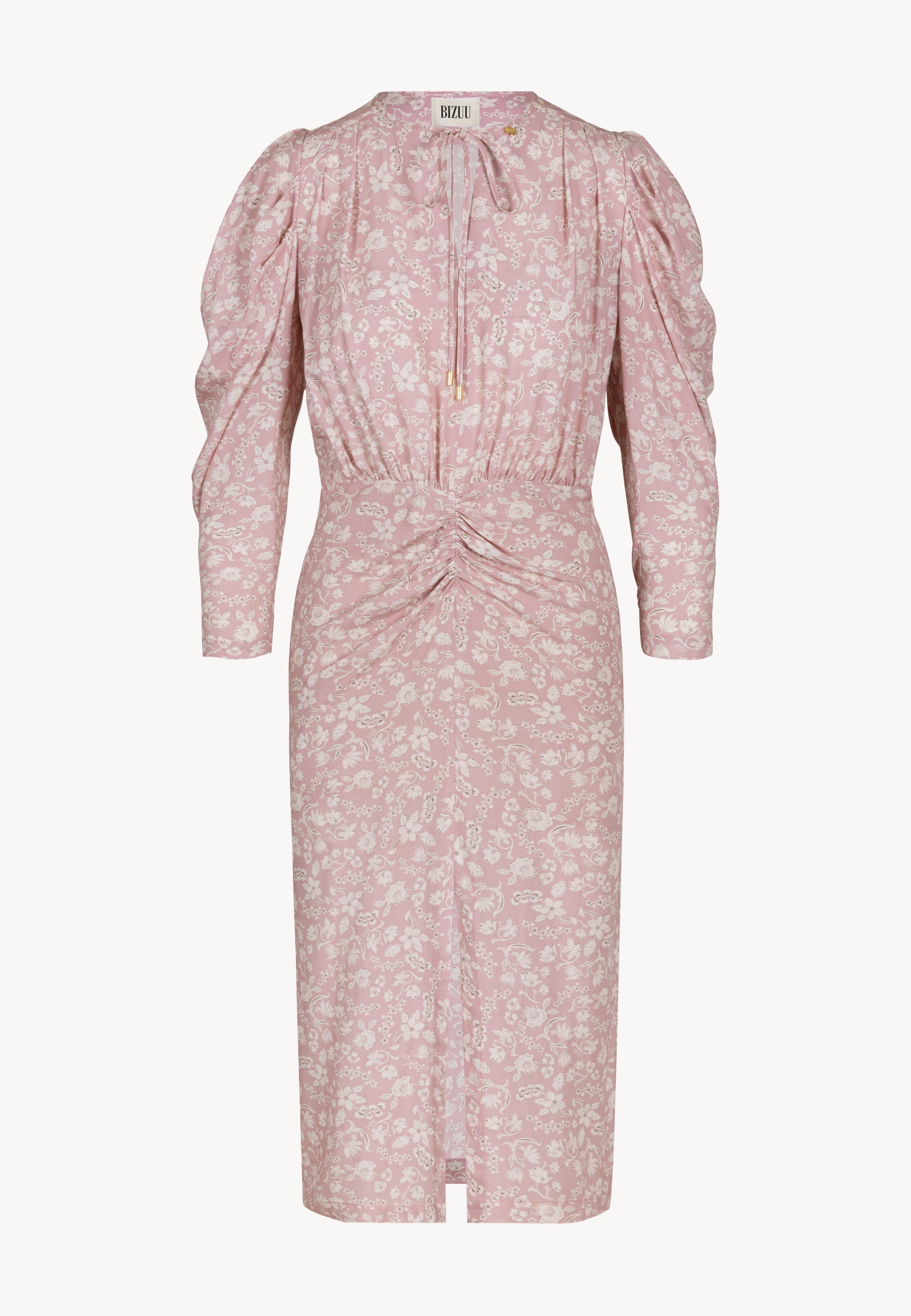 Elegant midi dress with flowers ERINA Bizuu