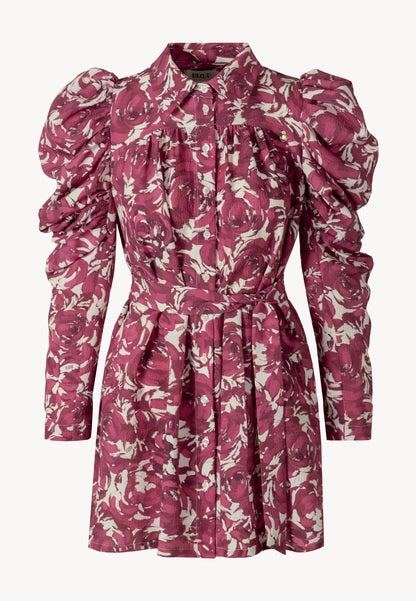 Shirt dress with a stand-up collar SCHONE in pink