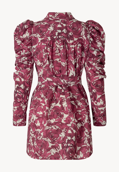 Shirt dress with a stand-up collar SCHONE in pink