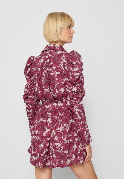 Shirt dress with a stand-up collar SCHONE in pink