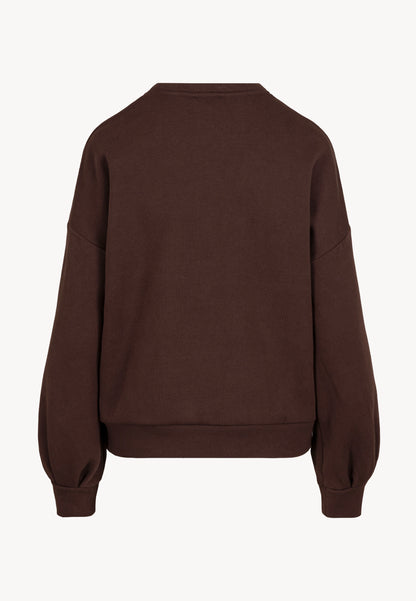 Women's sweatshirt with logo and long sleeves MORISA in brown