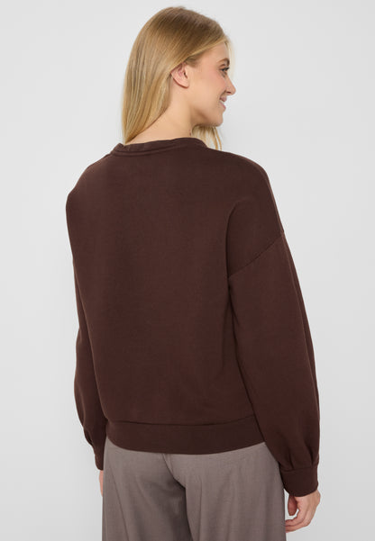 Women's sweatshirt with logo and long sleeves MORISA in brown