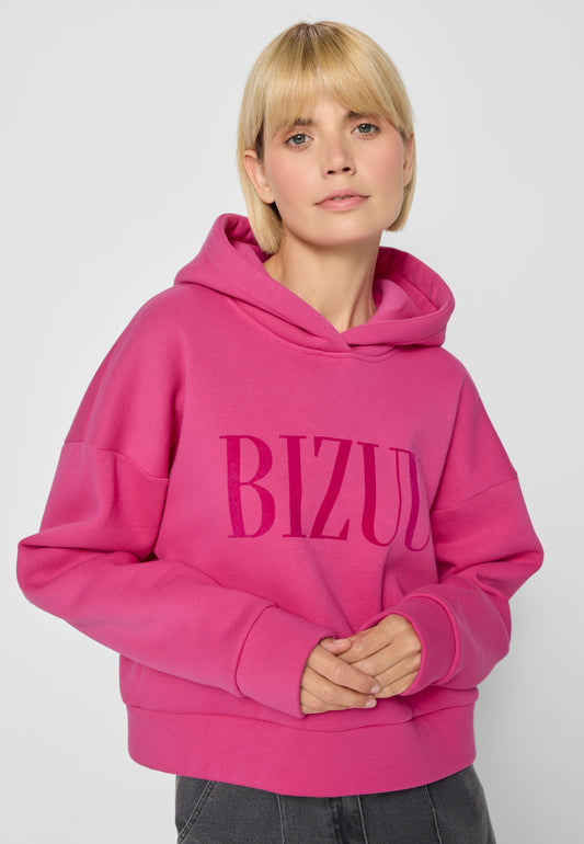 Hoodie with printed logo SAYDIN in pink