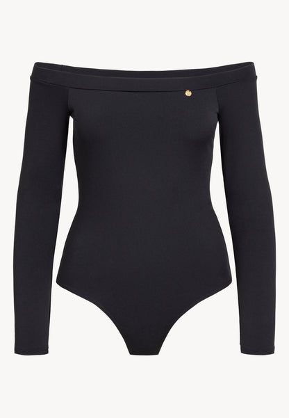 Women's long sleeve bodysuit BETTINA in black