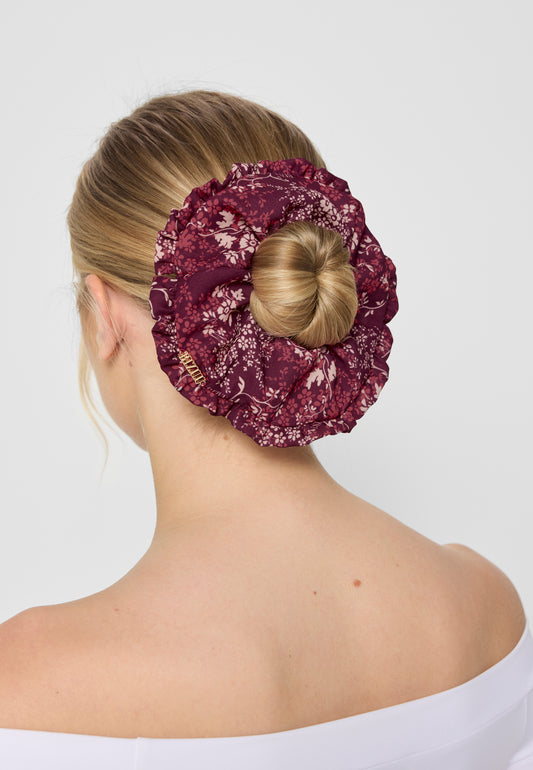 Hair tie with decorative frill ROSA in pink