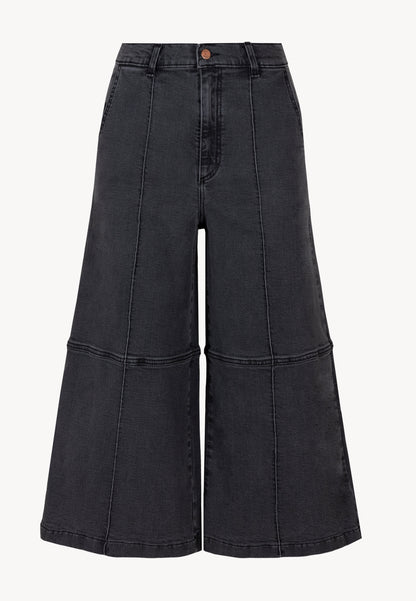 Culotte-style denim pants DOZAMI in grey