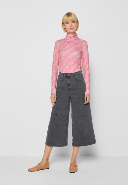 Culotte-style denim pants DOZAMI in grey