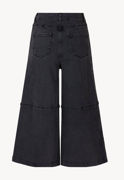 Culotte-style denim pants DOZAMI in grey