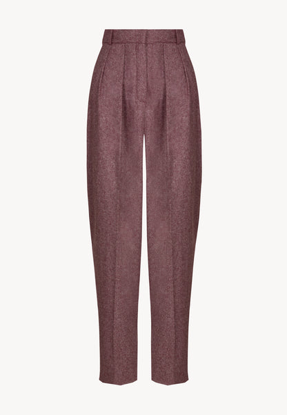 Women's pants with wool blend AUKI in burgundy