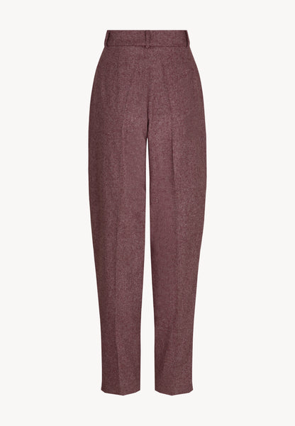 Women's pants with wool blend AUKI in burgundy