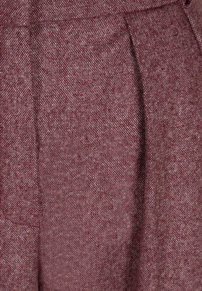 Women's pants with wool blend AUKI in burgundy