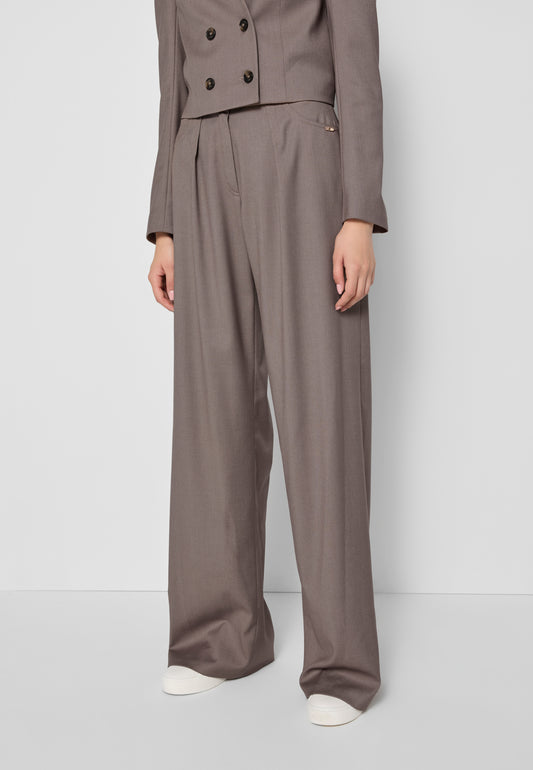 Suit trousers with belt and loops AROW in beige