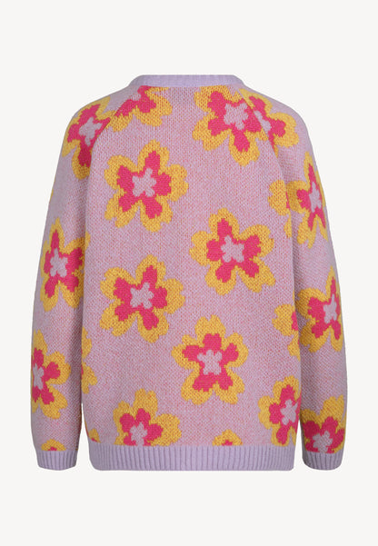 Floral sweater pullover DOOM in purple