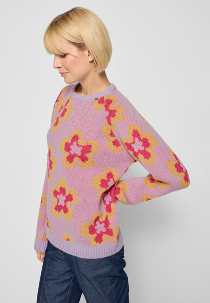 Floral sweater pullover DOOM in purple