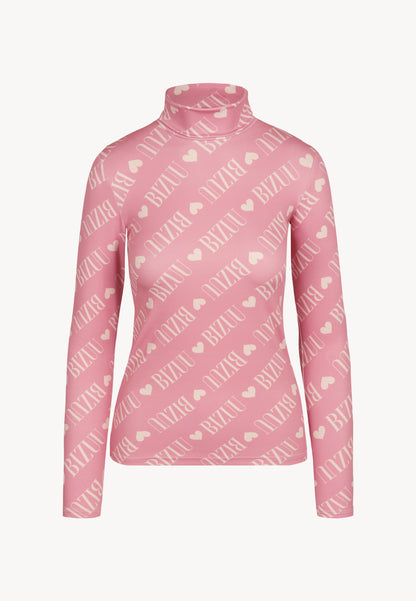 Women's golf shirt with logo and long sleeves SOPHIE in pink