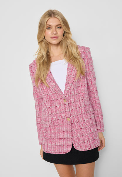 Oversized single-breasted blazer NIDYALA in pink