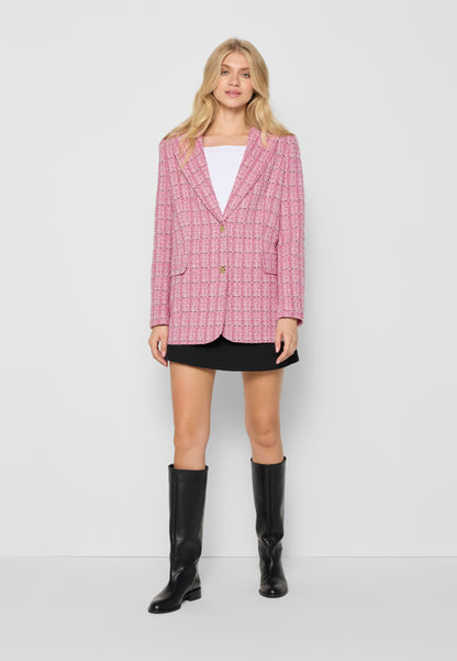 Oversized single-breasted blazer NIDYALA in pink