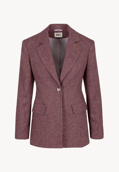 Tailored single-breasted NEVETTA burgundy blazer