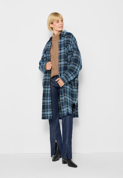 Oversized women's coat SISA in blue