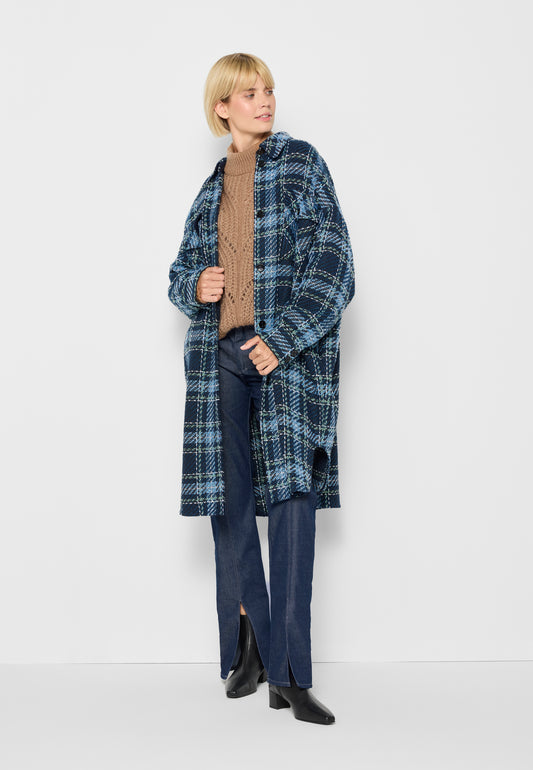 Oversized women's coat SISA in blue