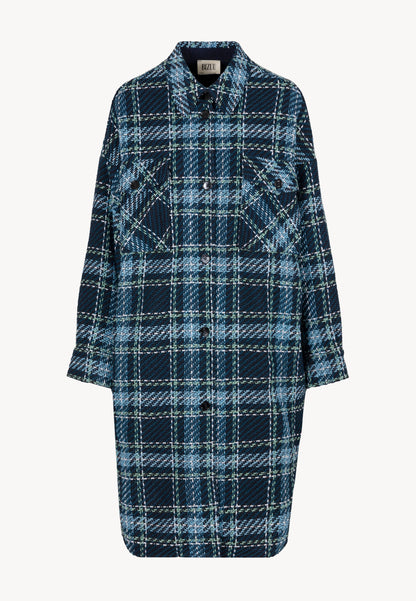 Oversized women's coat SISA in blue