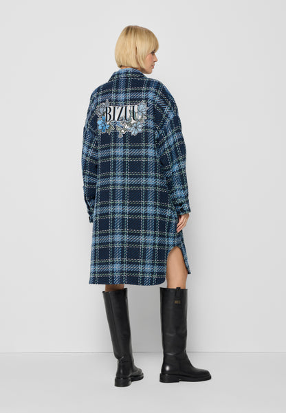 Oversized women's coat SISA in blue