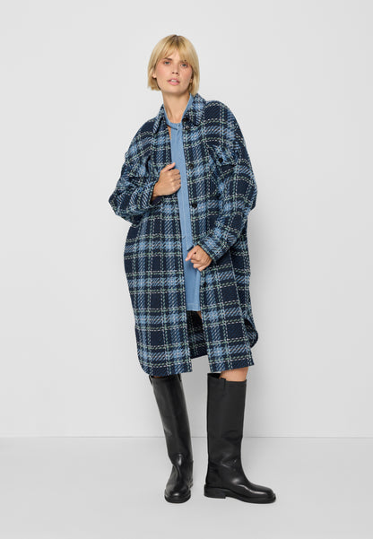 Oversized women's coat SISA in blue