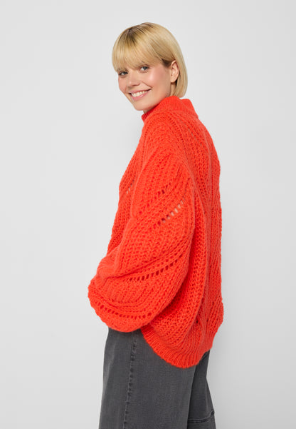 Women's sweater with dropped shoulder line ROSSO, orange