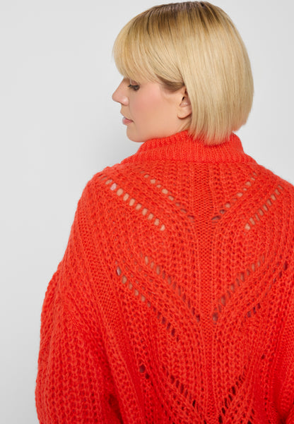 Women's sweater with dropped shoulder line ROSSO, orange