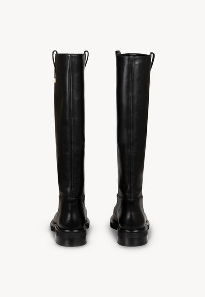 Leather boots with chunky sole CALYX  in black