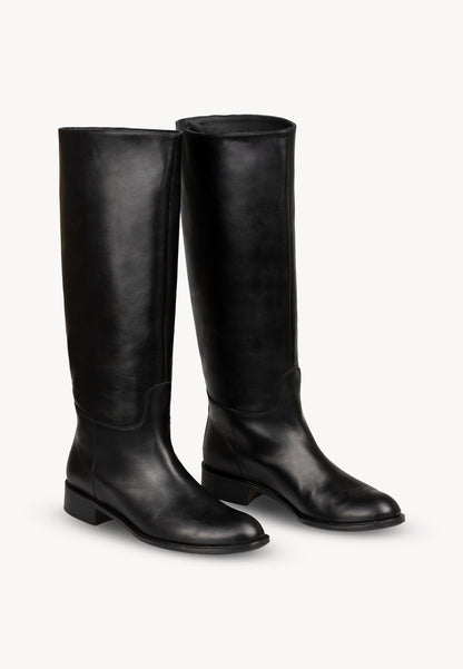 Women's leather boots ENILY, black