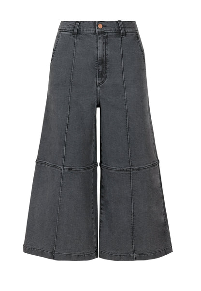 Culotte-style denim pants DOZAMI in grey