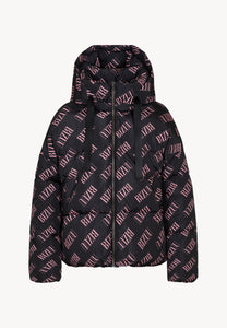 Puffer jacket in a unique print SEUL black
