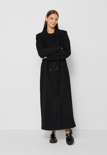 Coat with a patch on the back with the logo, LOXIMA in black