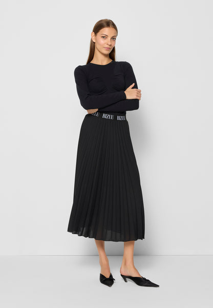 Pleated skirt with logo on the waistband LIO black