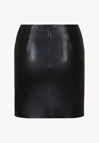 Mini eco leather skirt FURILLA black