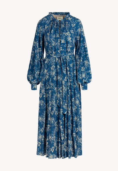 Maxi flower dress ABITTA in blue