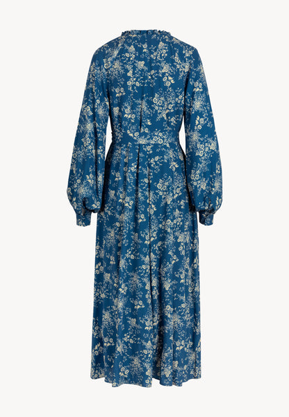 Maxi flower dress ABITTA in blue