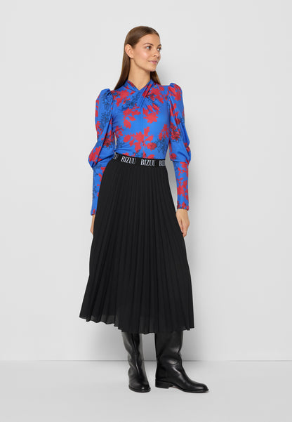 Body with decorative gathering under the neck PINGANG  in blue