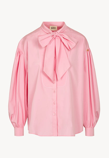 Blouse with a tie at the neck, ZOSSEN in pink