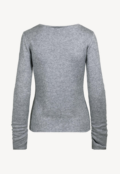 Fitted knit shirt LUAN gray