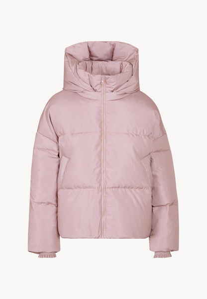 Padded jacket with logo on the back MUAN pink