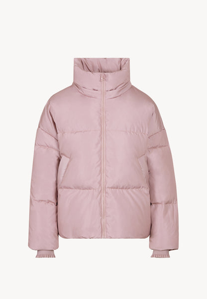 Padded jacket with logo on the back MUAN pink