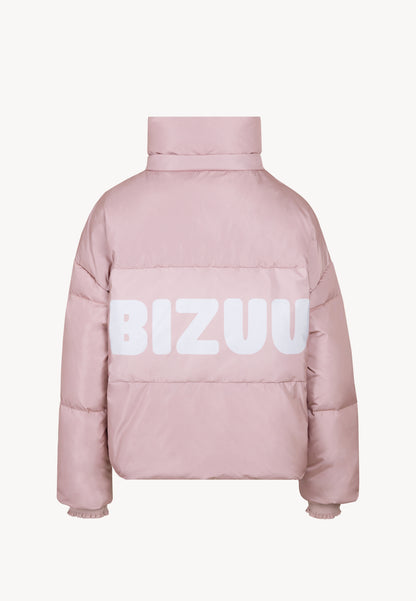 Padded jacket with logo on the back MUAN pink